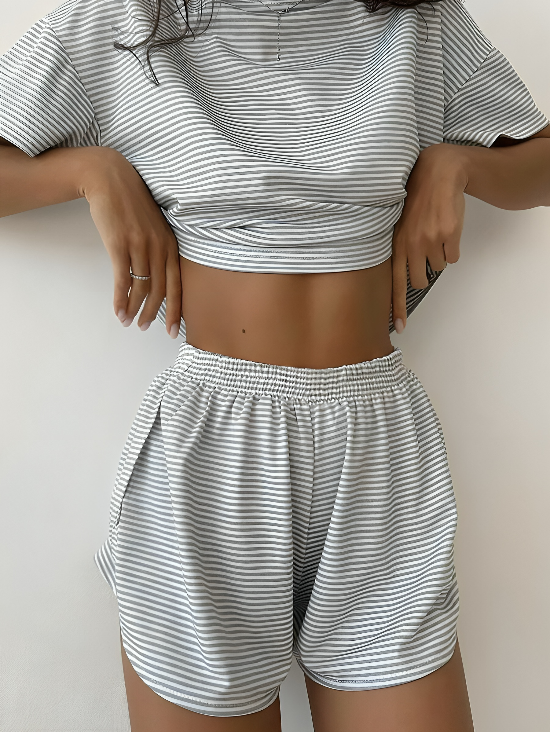 2 Piece Shorts Split Loungewear